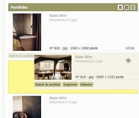 Déplacer un document dans le portfolio